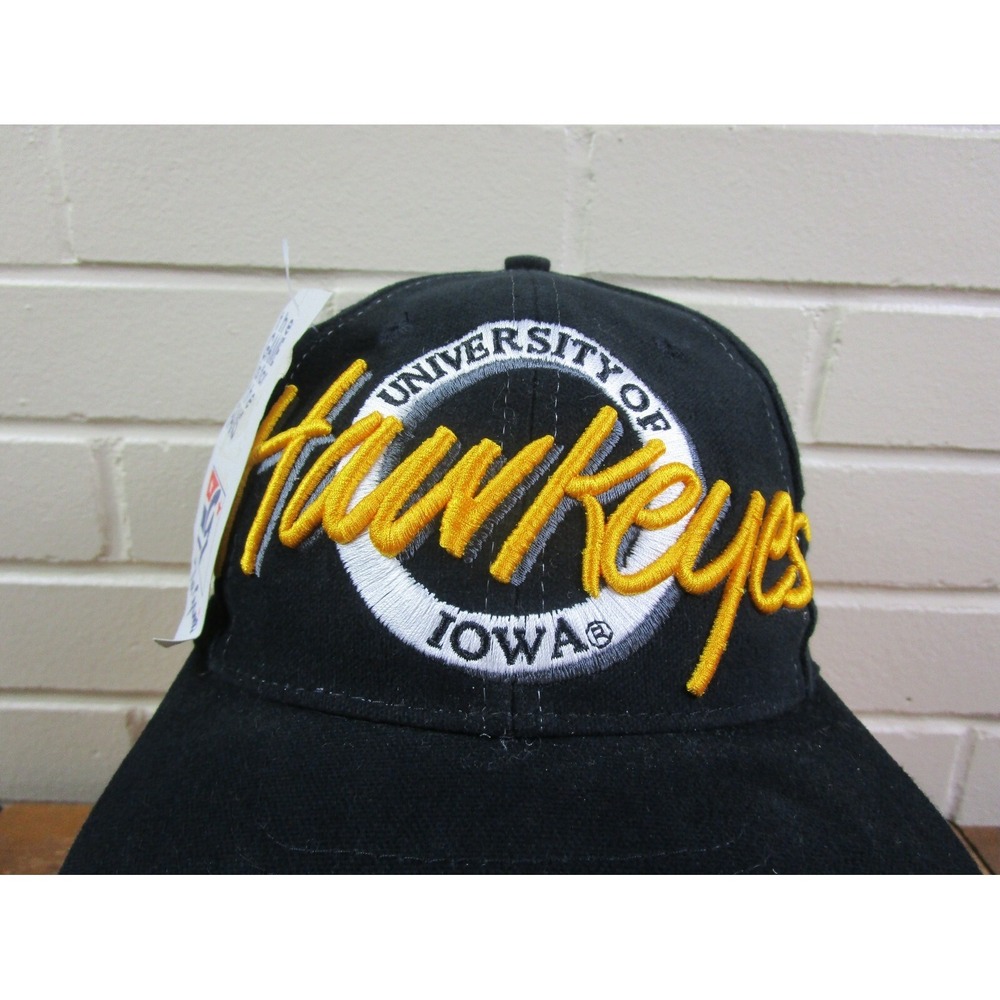 NWT - Iowa Hawkeyes University Vintage Snapback Hat Circle Script NCAA The Game - Picture 2 of 10